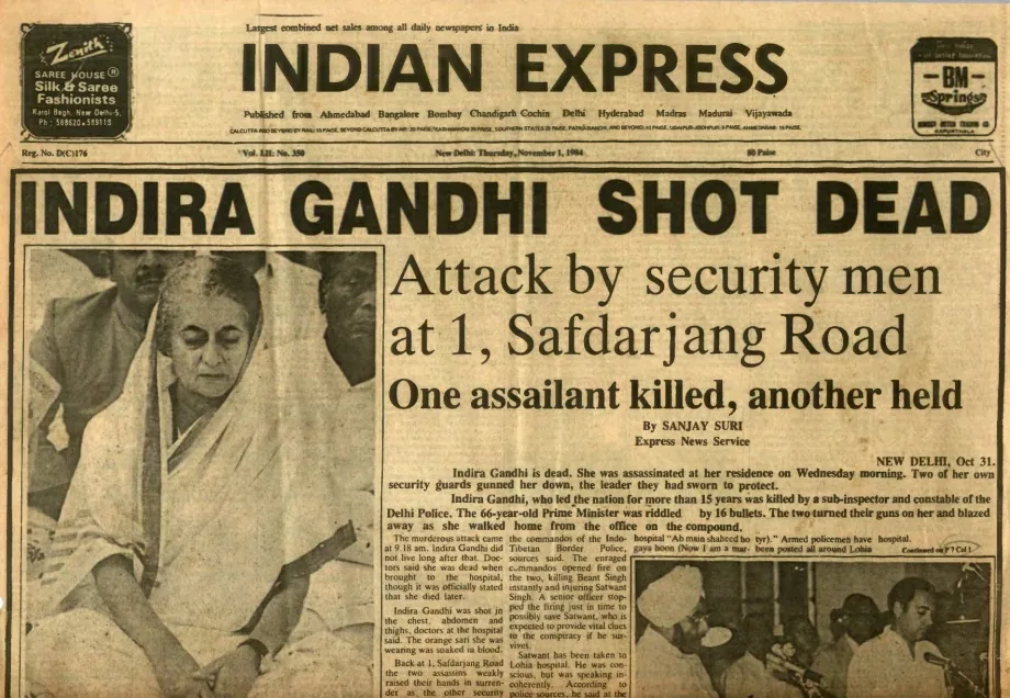 Assassination of Indira Gandhi & Anti-Sikh Riots