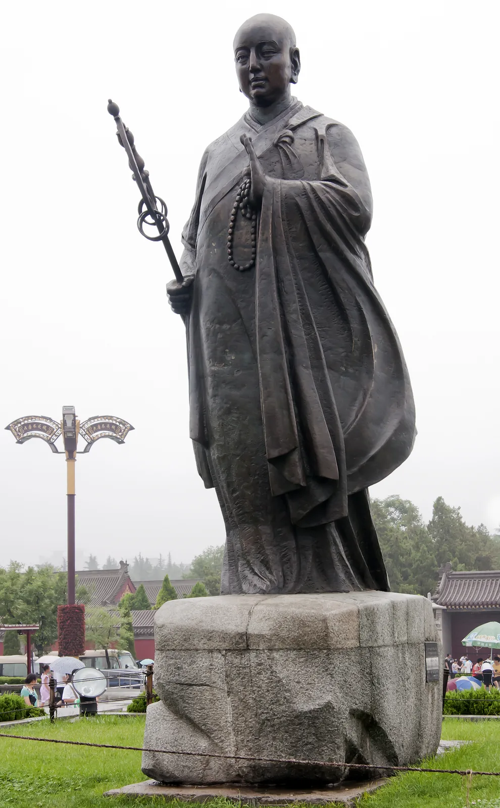 Modern statue representing the Buddhist monk and traveller Xuanzang
