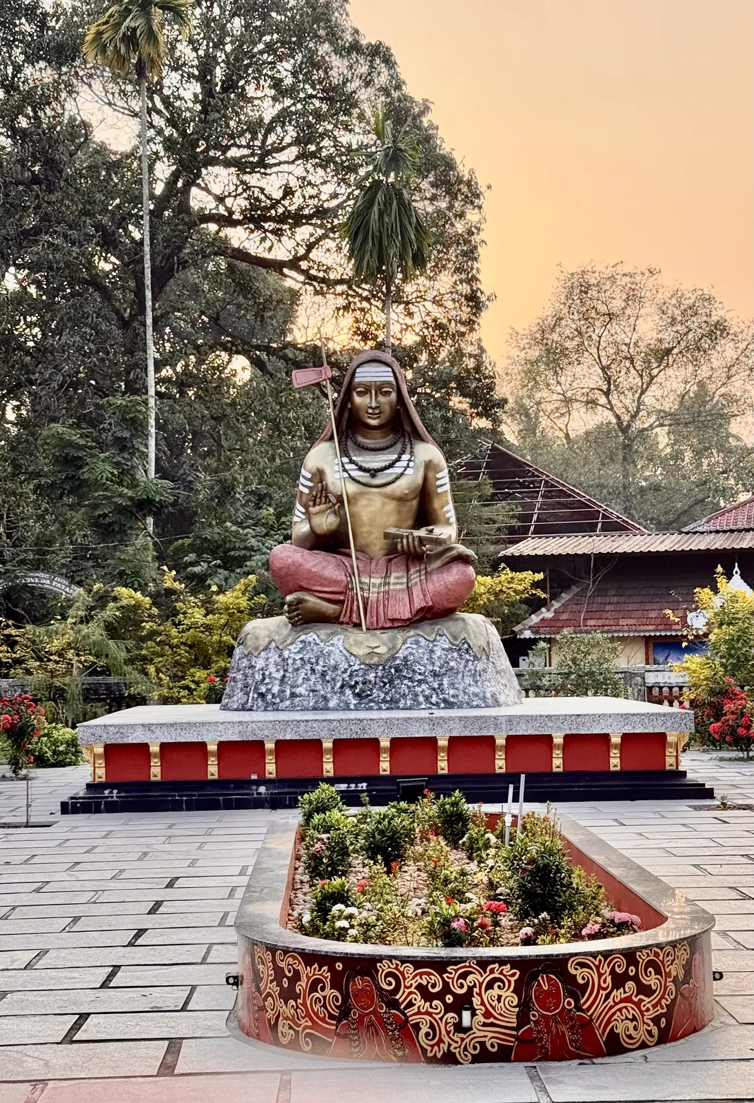 Modern statue representing Adi Shankaracharya at Kalady in Kerala