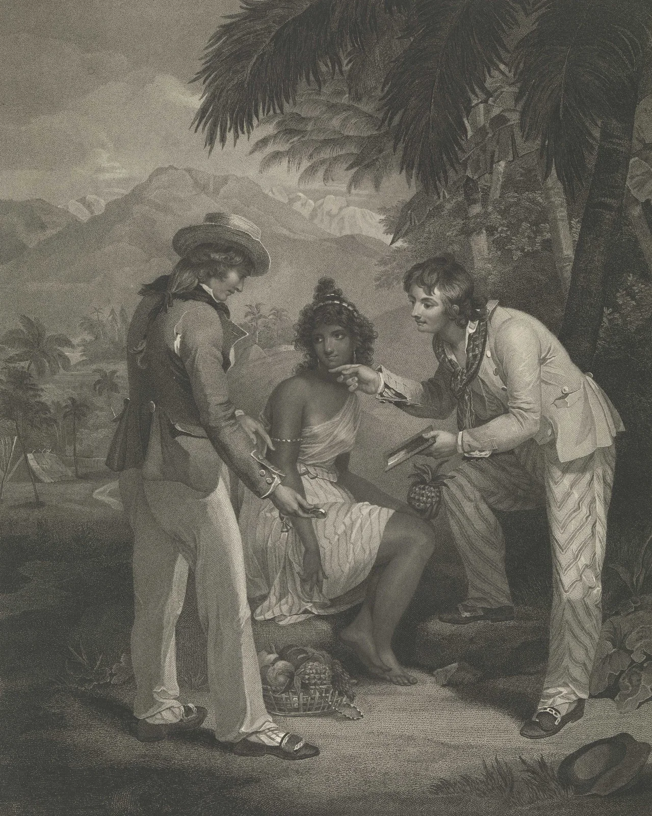 Late eighteenth-century print titled Scarcity in India, associated with memories of food shortage and the Bengal famine of 1769–1770
