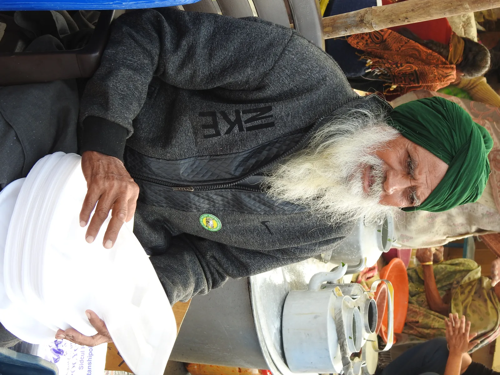 Farmers' protest at the Singhu border in January 2021