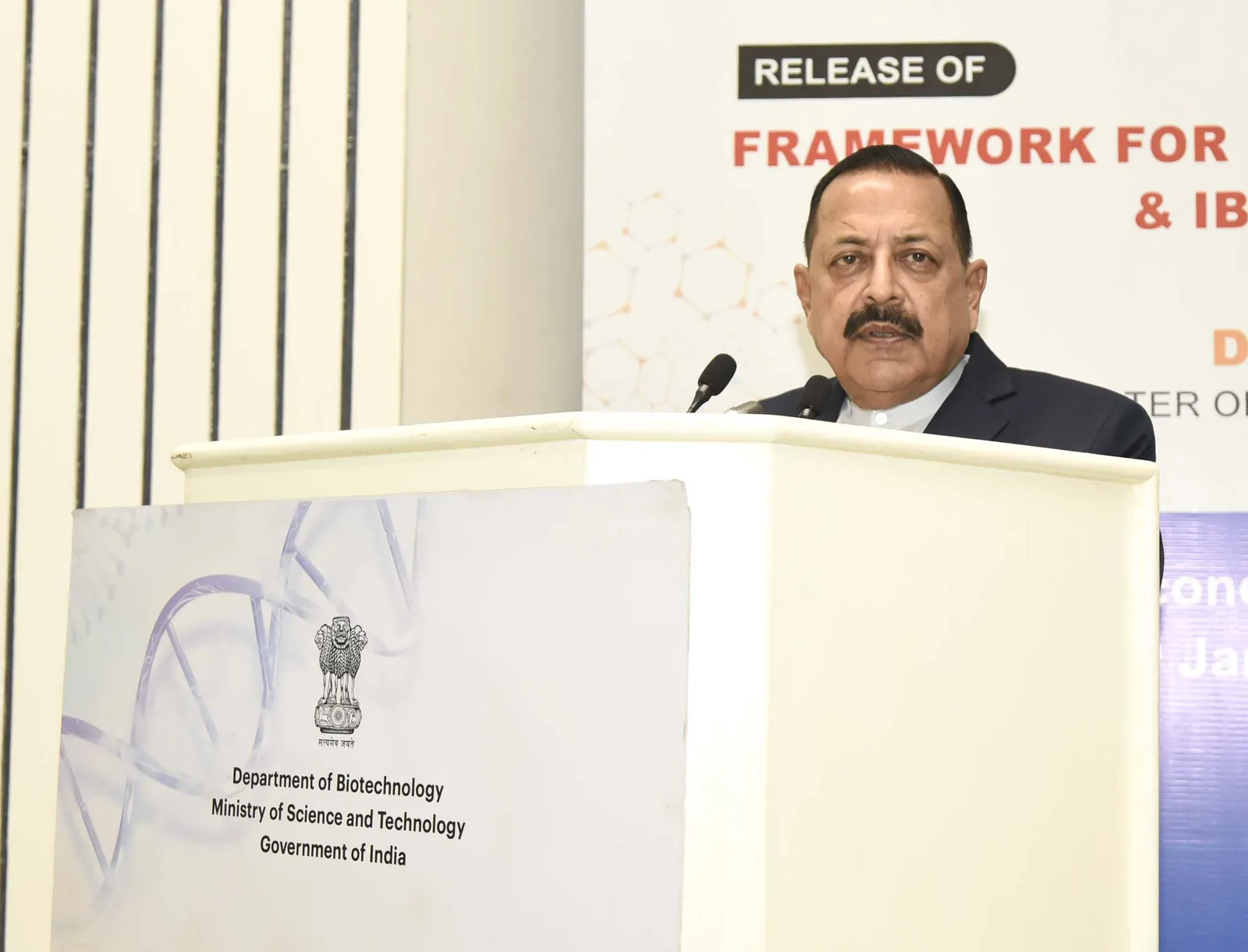 Dr Jitendra Singh addresses the GenomeIndia data and IBDC access launch at the Genomics Data Conclave, Vigyan Bhawan, New Delhi, 9 January 2025