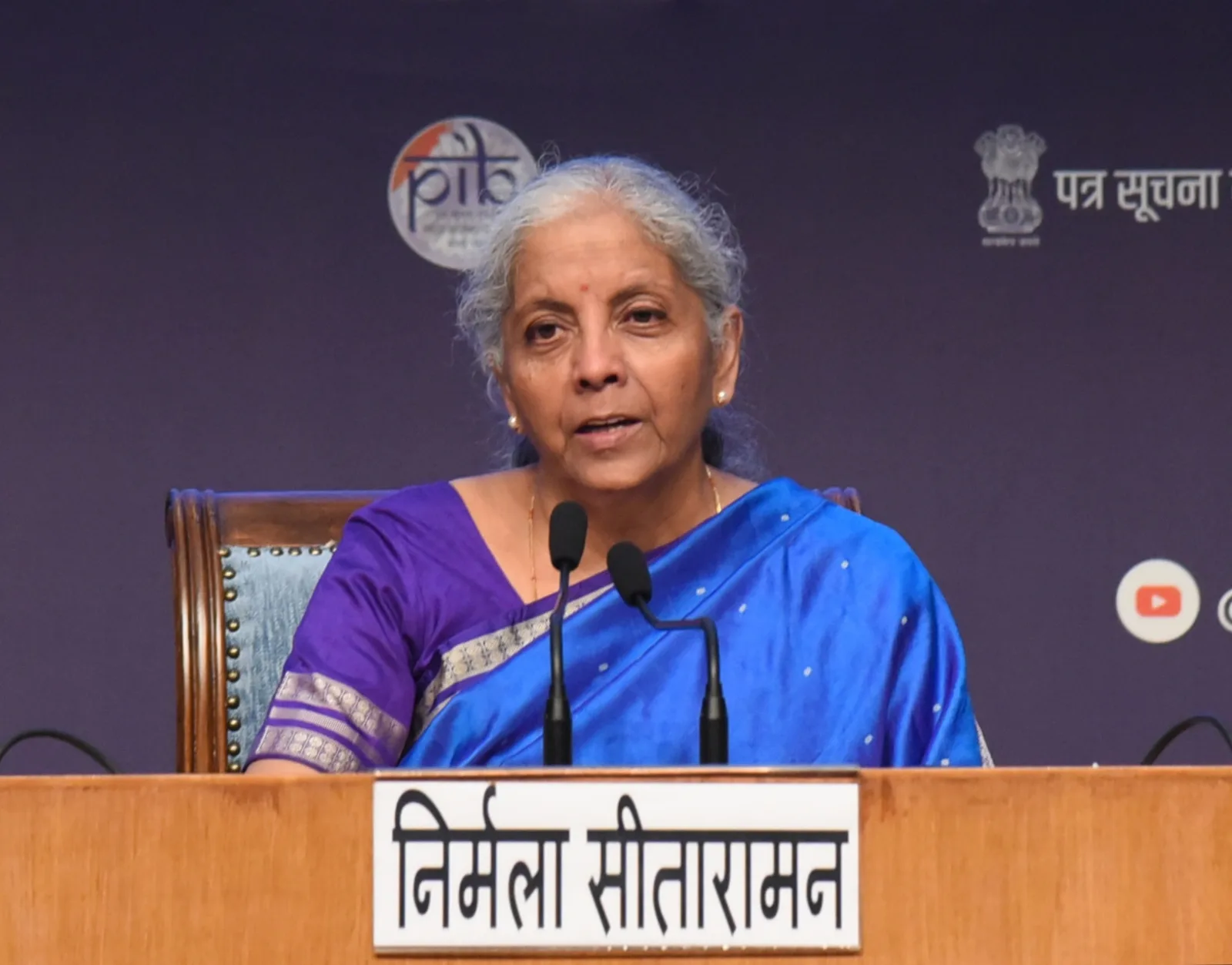 Finance Minister Nirmala Sitharaman briefs the media after the 56th GST Council meeting in New Delhi on 3 September 2025