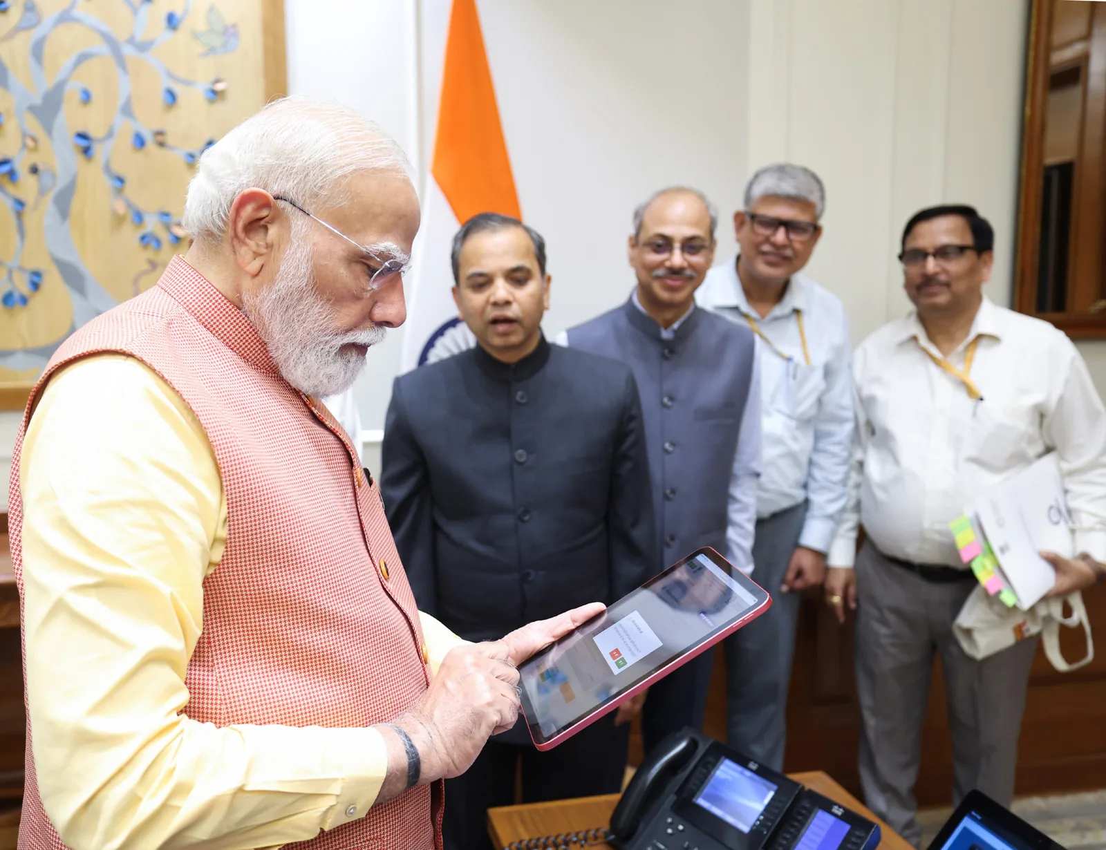 Prime Minister Narendra Modi completes the Census 2027 self-enumeration form in New Delhi on 1 April 2026