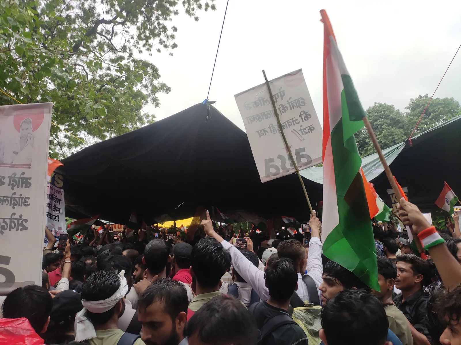 Students protest the 2026 NEET-UG paper-leak controversy at Jantar Mantar in New Delhi on 20 July 2026