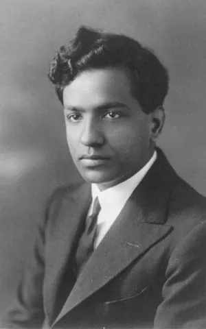Subrahmanyan Chandrasekhar presented his stellar-mass work at the Royal Astronomical Society: A 1934 portrait of astrophysicist Subrahmanyan Chandrasekhar, one year before his 1935 presentation on stellar-mass limits; not a photograph of the Royal Astronomical Society talk.