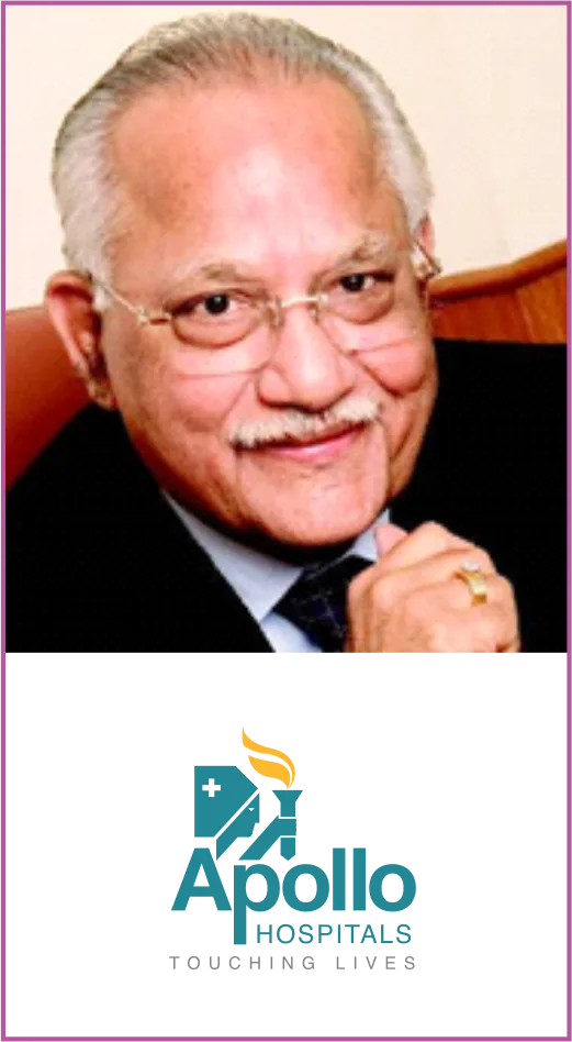 Birth of Dr. Prathap C. Reddy was born: Portrait of Apollo Hospitals founder Dr Prathap C. Reddy uploaded in 2014; not an image of his birth in 1933. Verify original photographer ownership in final rights audit.