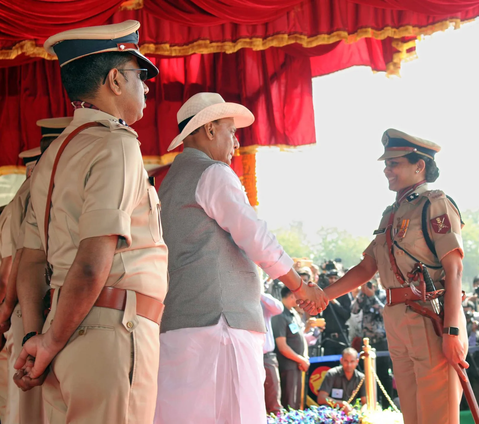 Central Industrial Security Force is raised: An image from the 2018 CISF Raising Day parade, not the original 1969 establishment ceremony.
