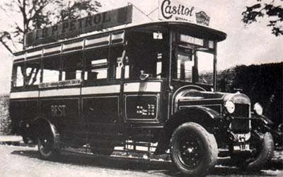 BEST buses make their début in Bombay: Historic archival photograph identified by the BEST Undertaking as the first BEST motor bus service on 15 July 1926, the debut referenced by the event.