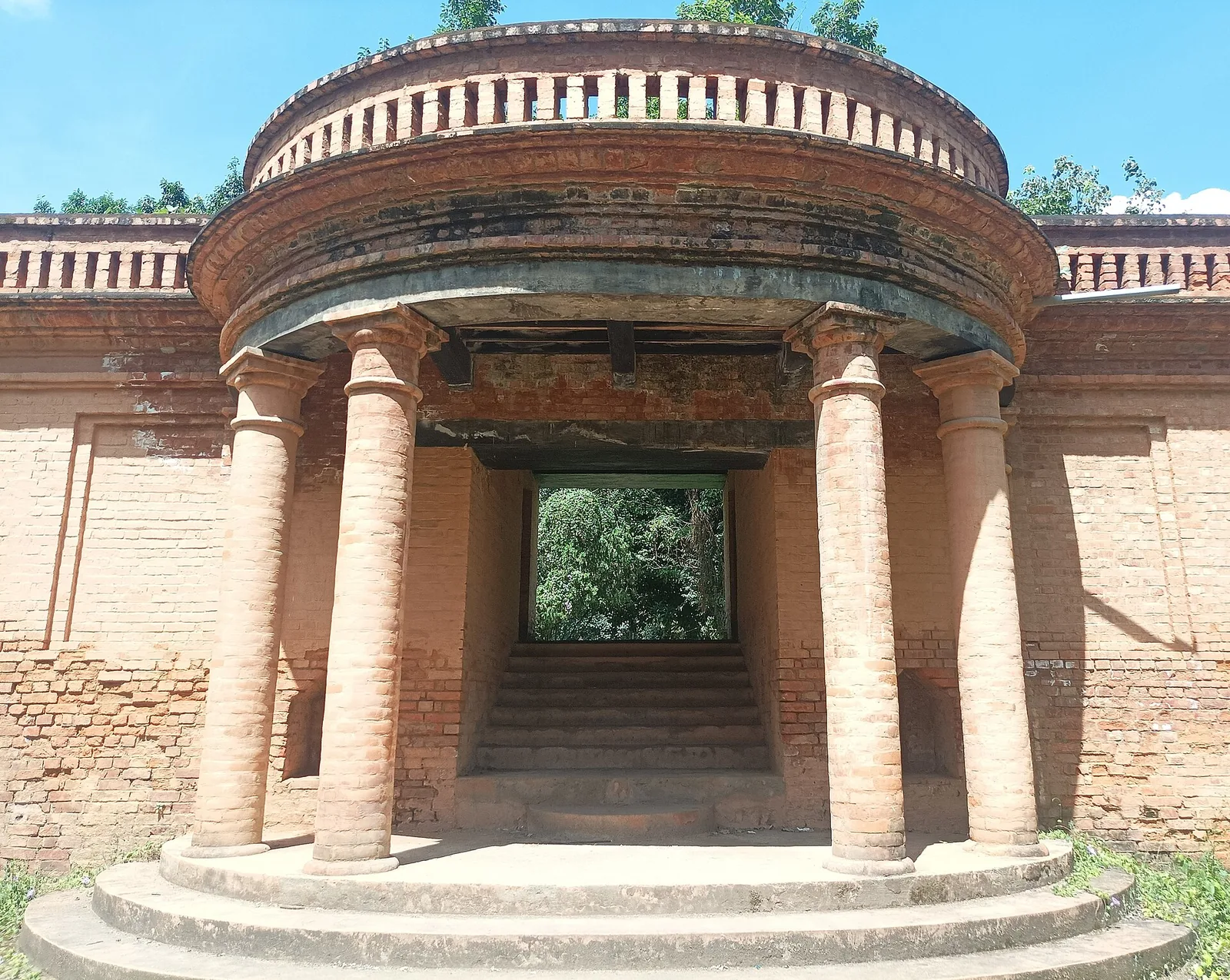 Meidingu Pamheiba is crowned King of Manipur: Modern photograph of the southern gateway to Kangla Fort's royal citadel in Imphal; related to the Manipur monarchy, not the specific 1708 coronation ceremony.