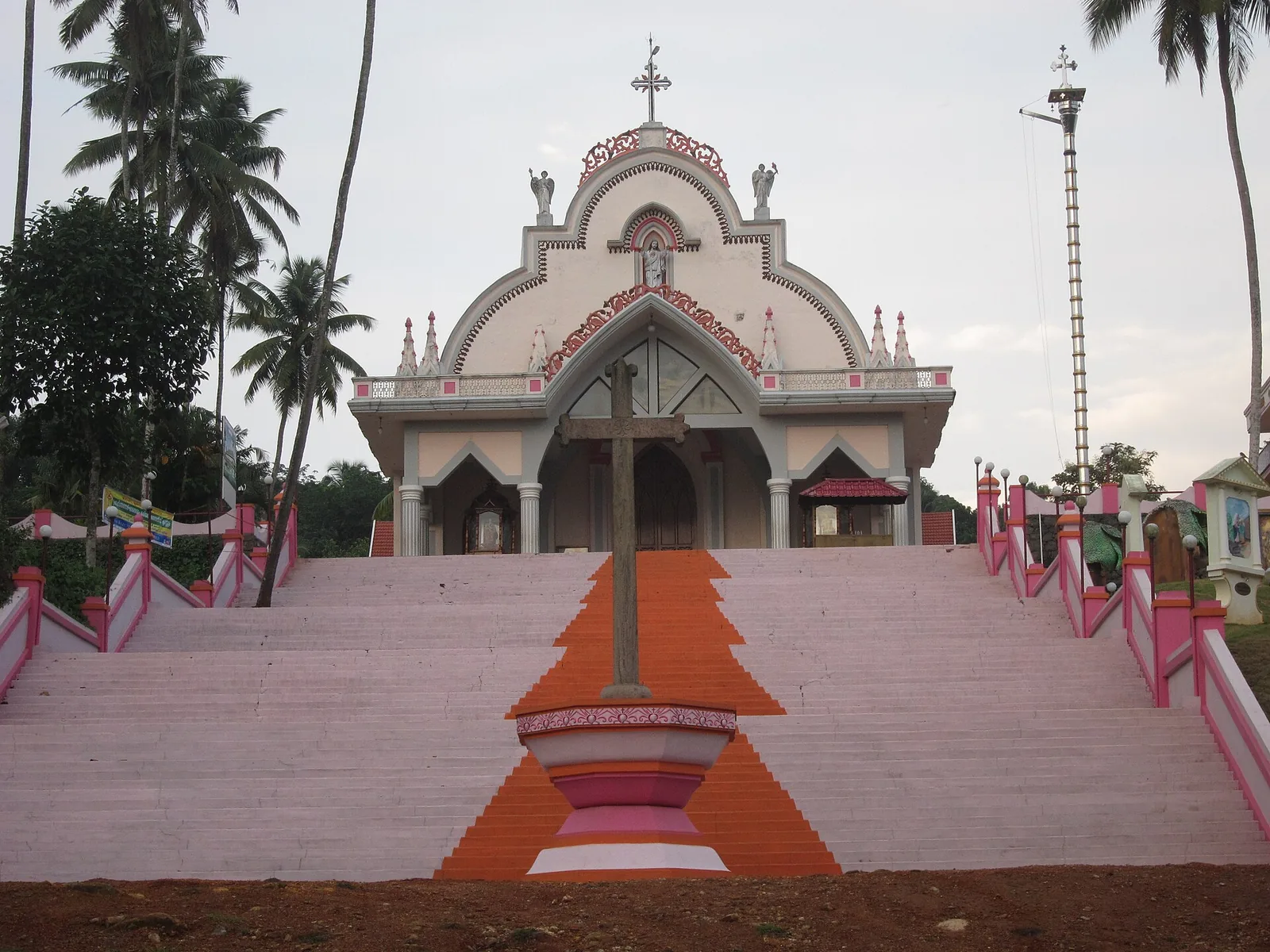 The Diocese of Kottayam is erected in Kerala, India for the Knanaya Catholic people of the…: June 2012 photograph of Sacred Heart Knanaya Catholic Church at Monippally, part of the Kottayam Knanaya Catholic ecclesiastical community. This is a later parish building, not a photograph of the diocese being erected in 1911.
